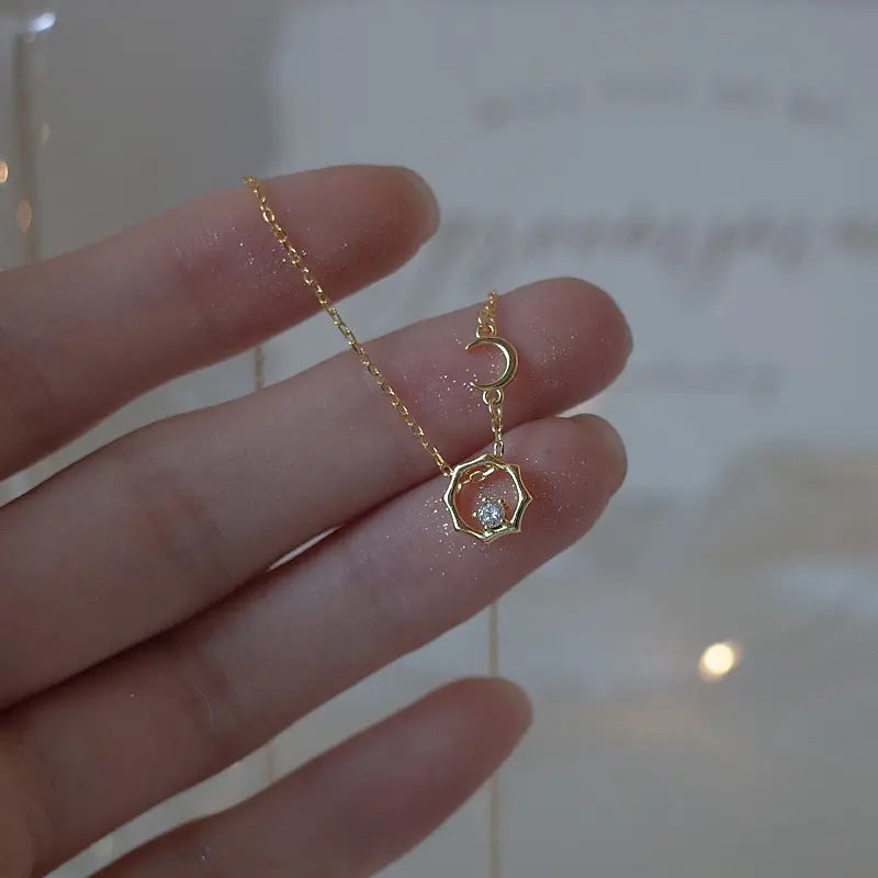 Moon and Star Pendant