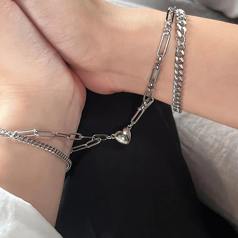 Couple Magnetic Heart Bracelet Set (Pack of 2)