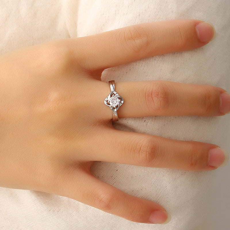Floral Fusion Minimal Couple Rings