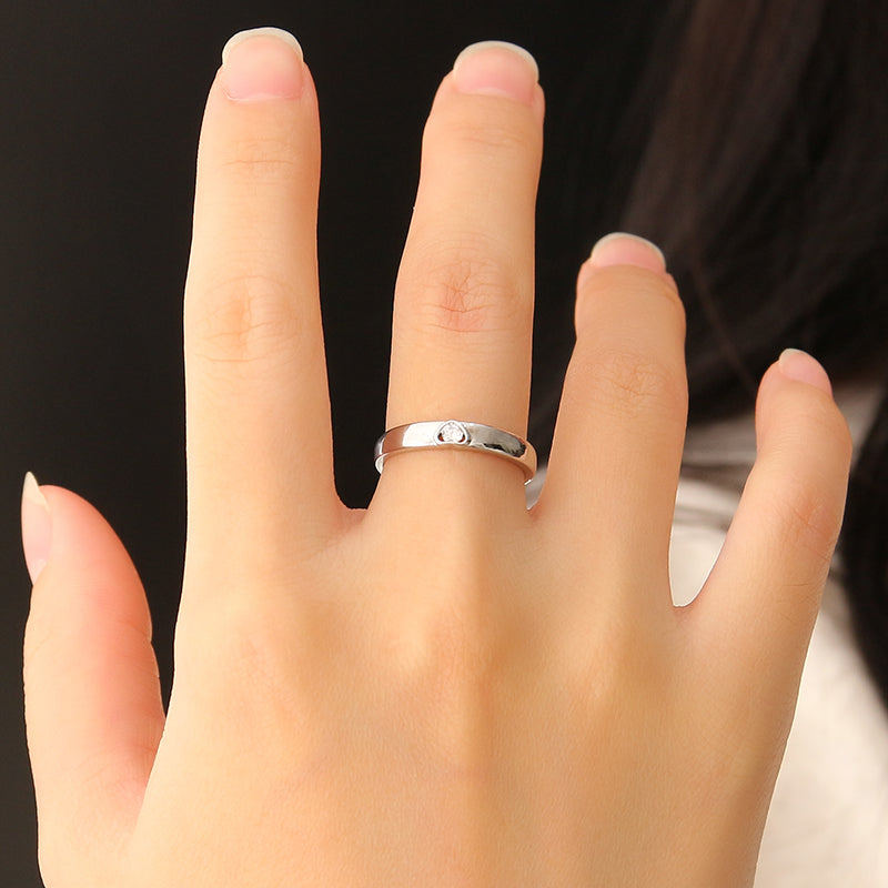 Heart & Square Minimal Couple Rings