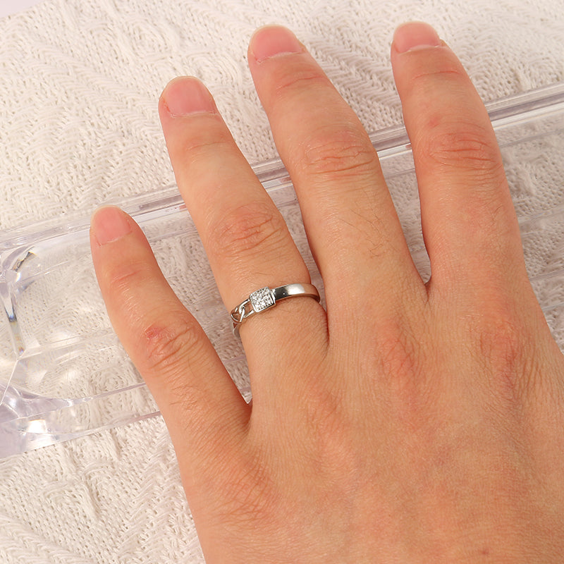 Locked in Love Minimal Couple Rings