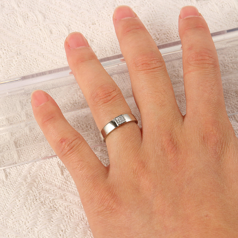 Heart & Square Minimal Couple Rings