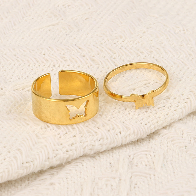 Wings Of Love Couple Rings