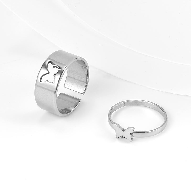 Wings Of Love Couple Rings