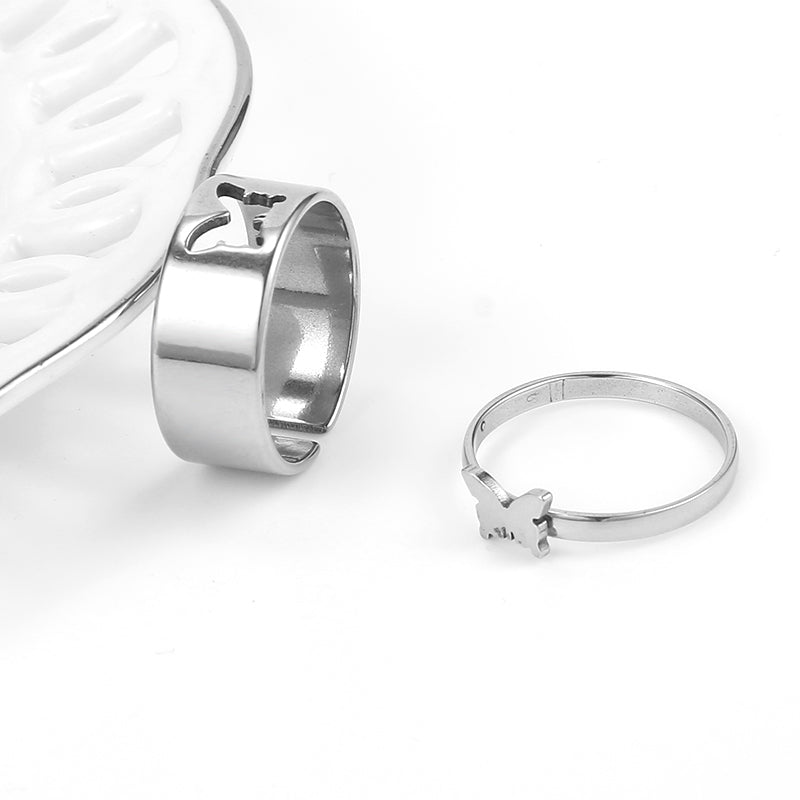 Wings Of Love Couple Rings