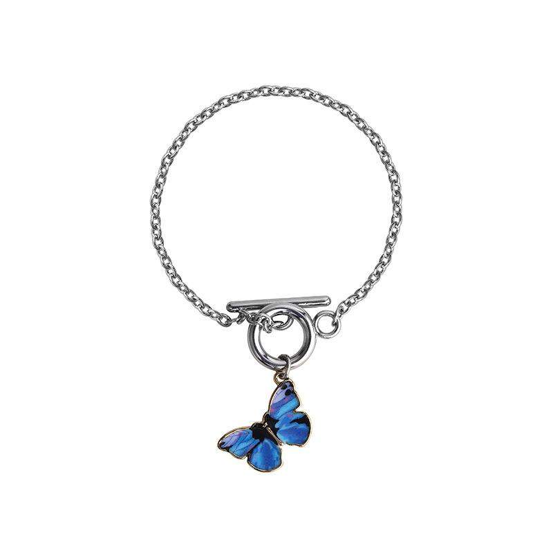 Enamel Blue Butterfly Bracelet