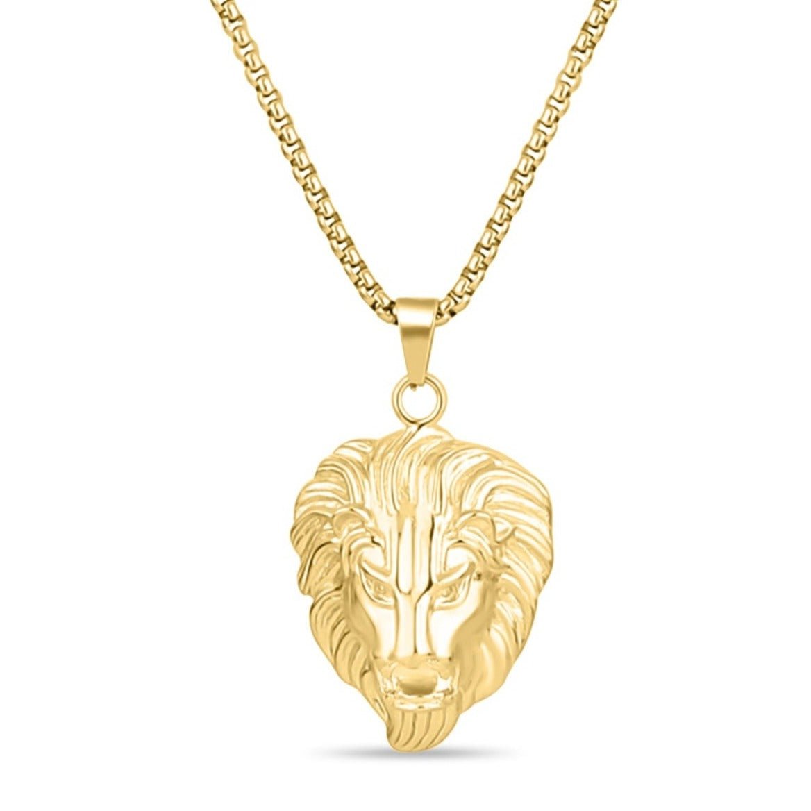 Lion Heart Pendant (Gold) - Fab Couture