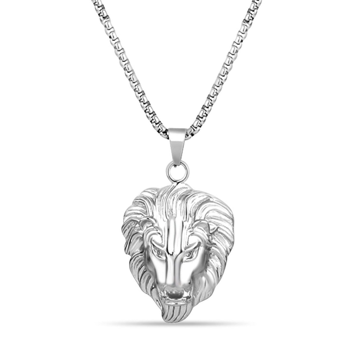 Lion Heart Pendant (Silver) - Fab Couture