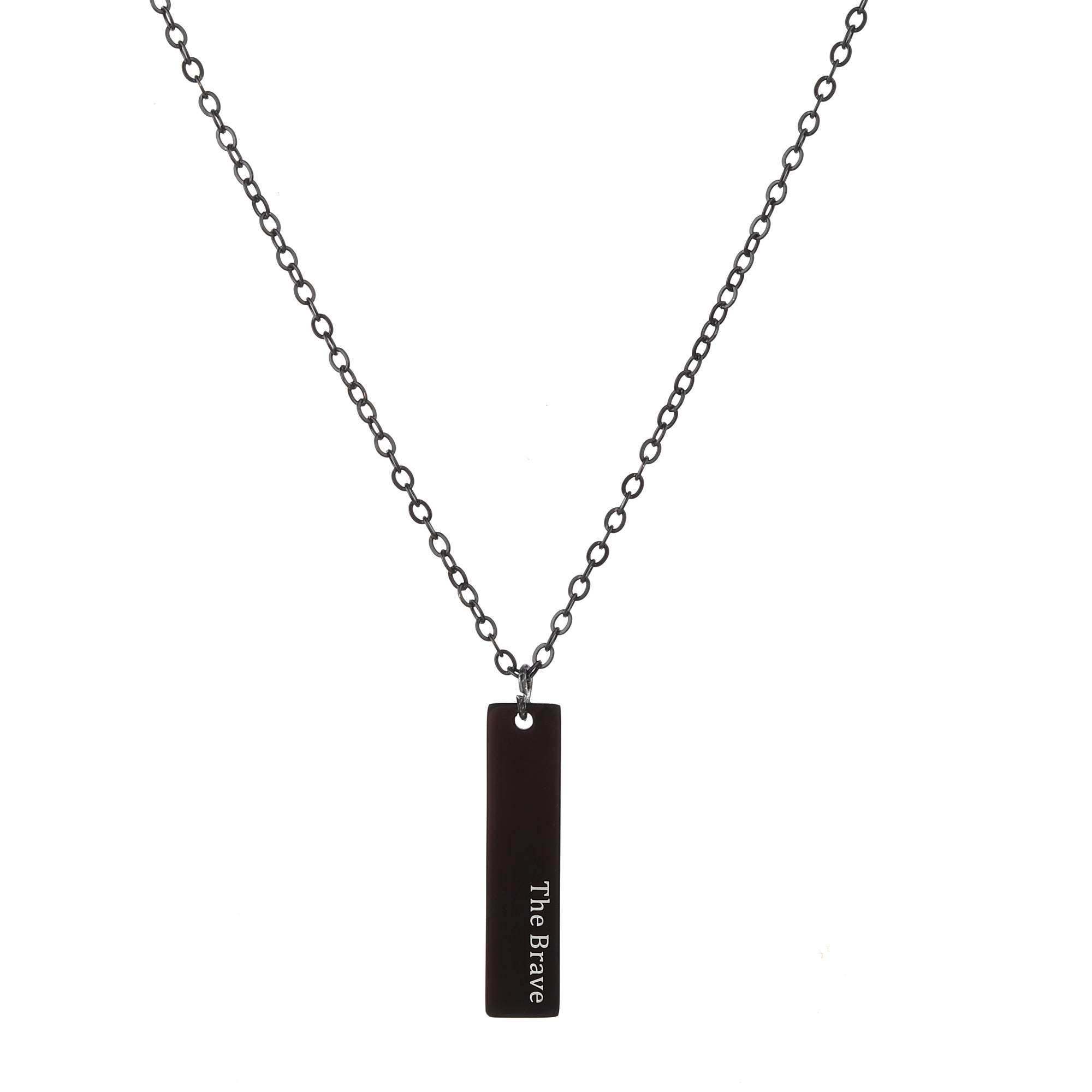 The Charcoal Bar Pendant - Fab Couture