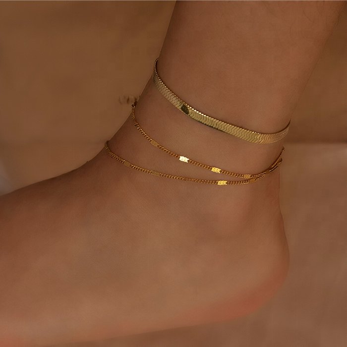 Trilayered Anklet - Fab Couture