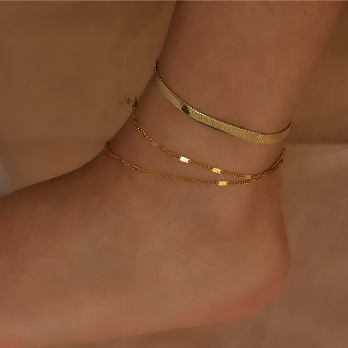 Trilayered Anklet - Fab Couture