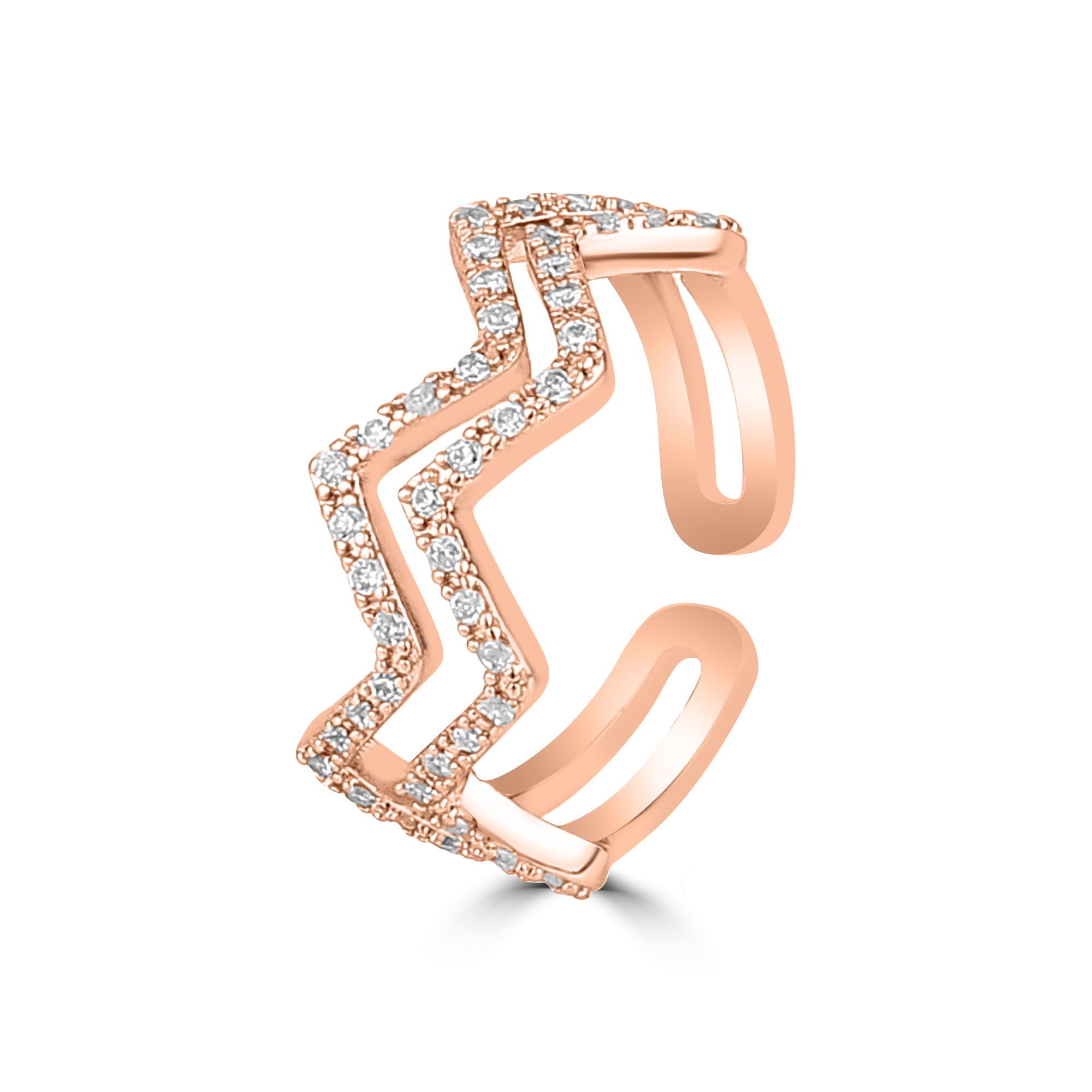 ZigZag Crown Ring - Fab Couture