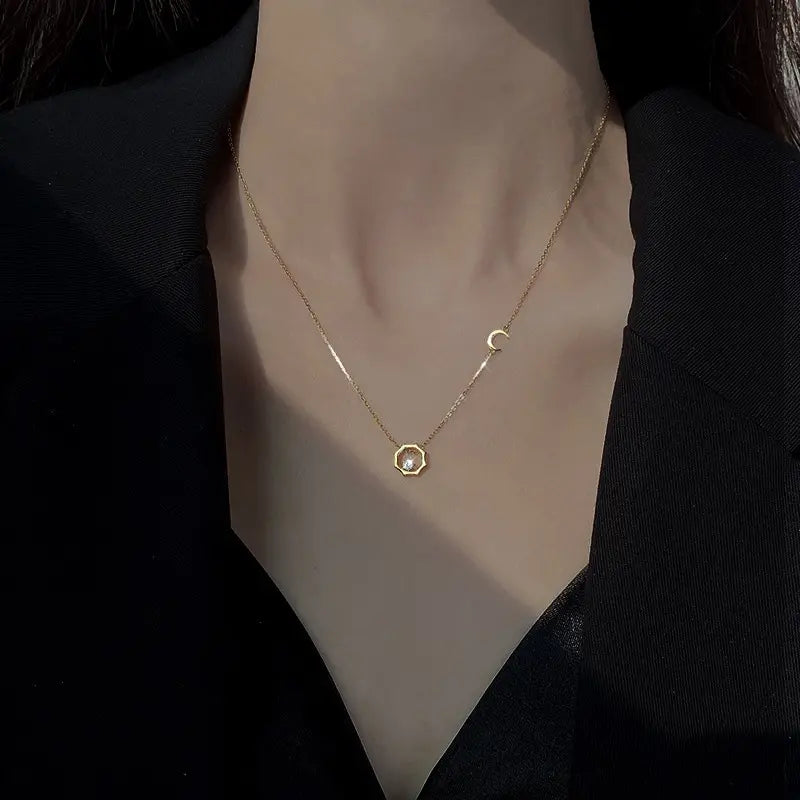 Moon and Star Pendant