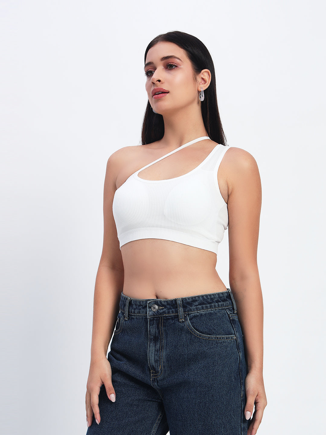 Cut Out Tank Top (White)