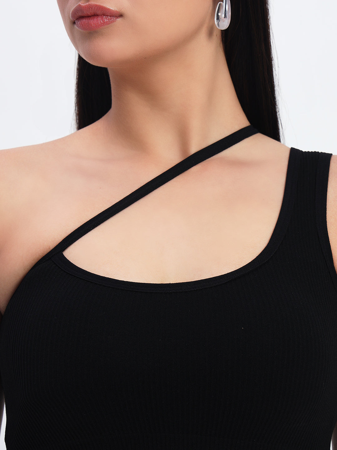 Cut Out Tank Top (Black)