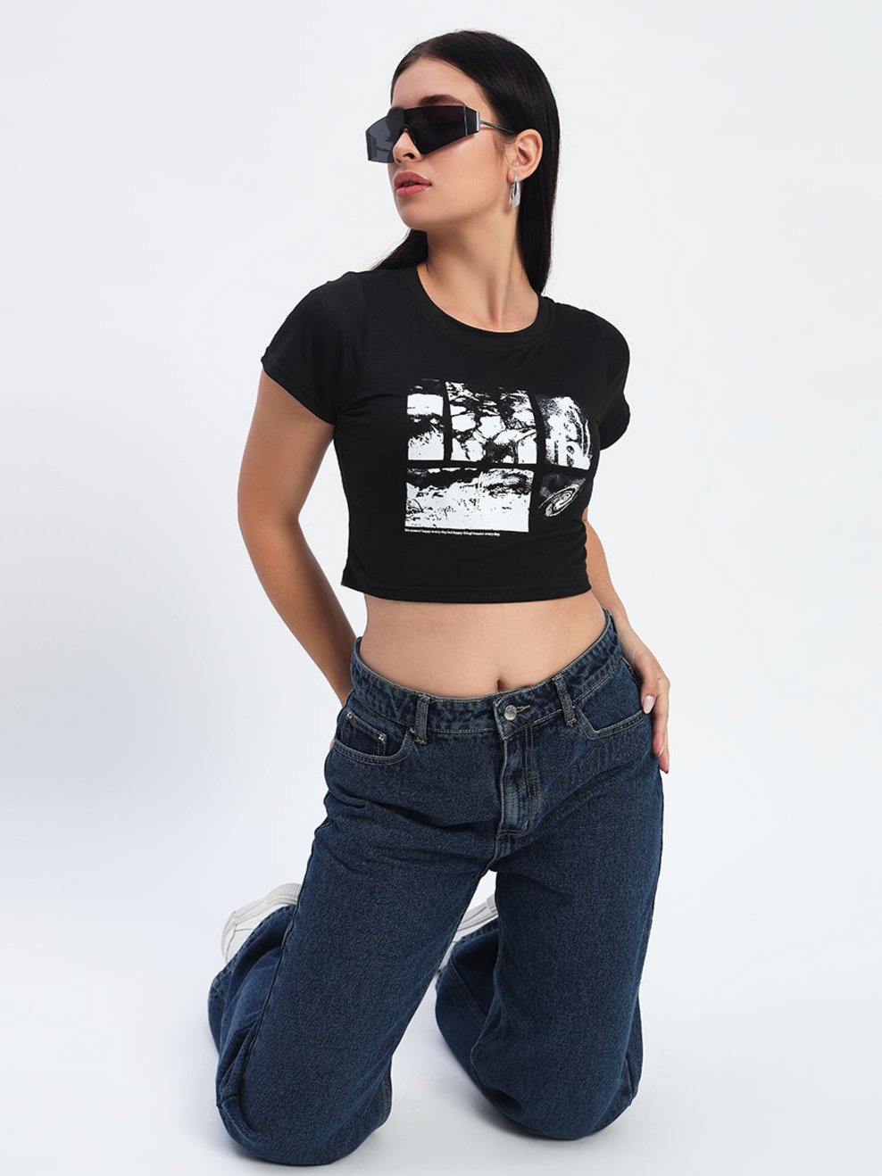 Apocalyptic Graphic Crop Top (Black)