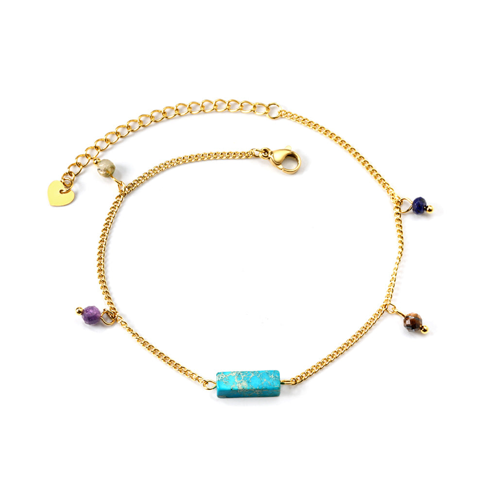 Blue Charm Bar Anklet