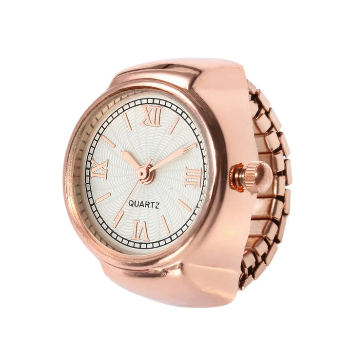 Elegance Watch Ring | White and Rose Gold