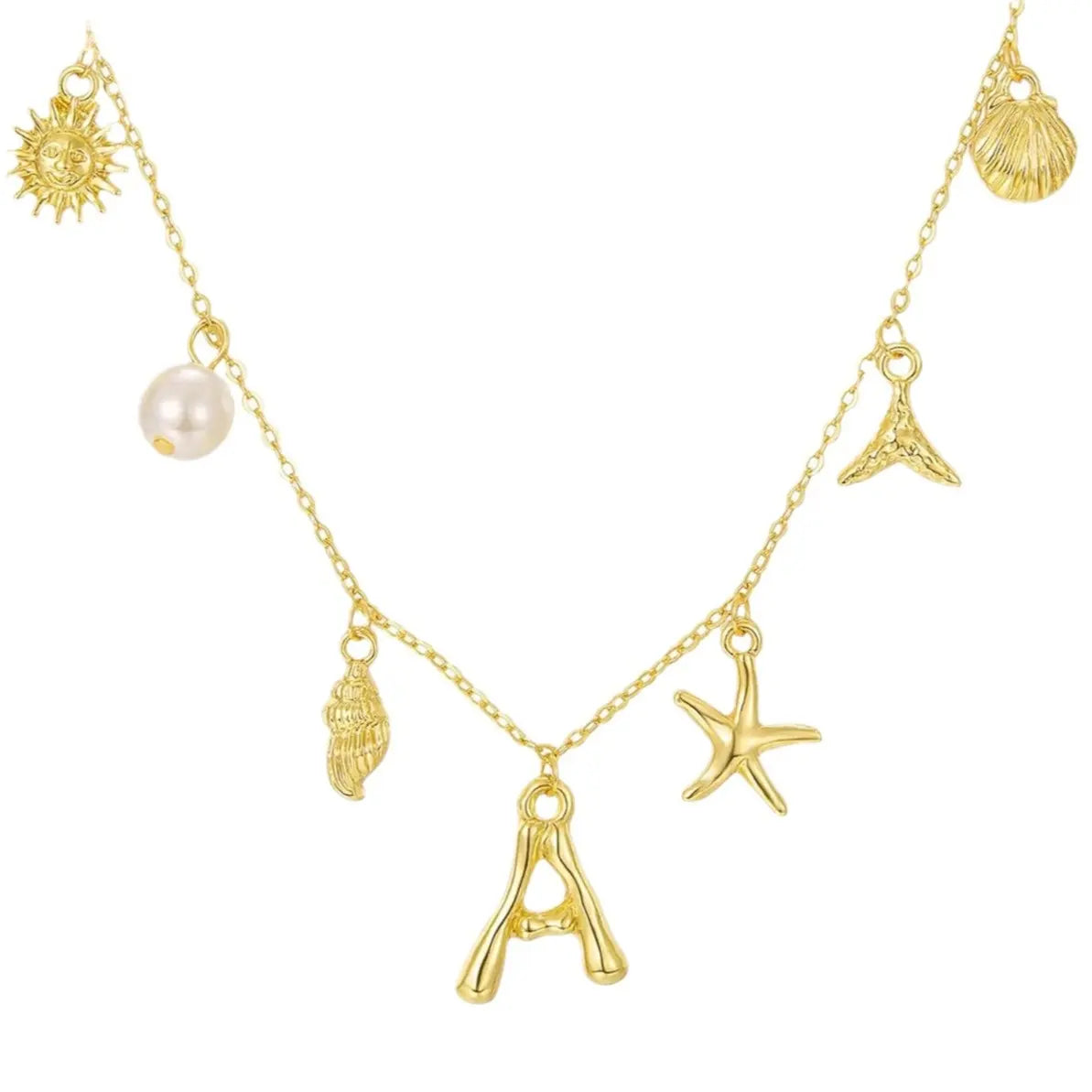 Beach Babe Name Charm Necklace