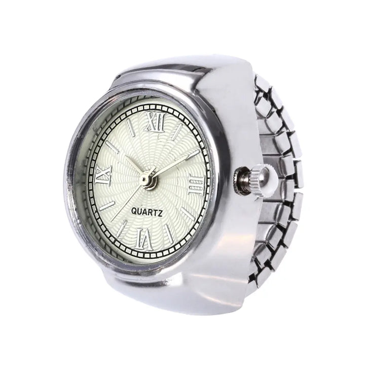 Elegance Watch Ring | White and Silver