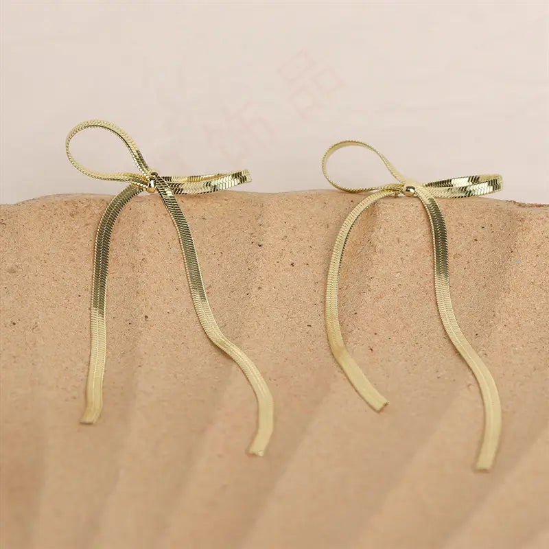 Ribbon Tassle Earrings