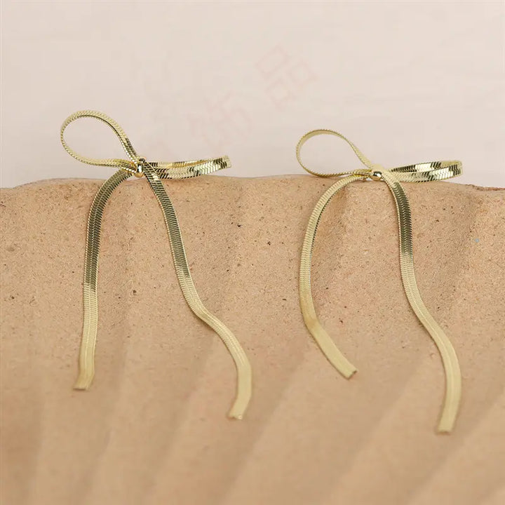 Ribbon Tassle Earrings