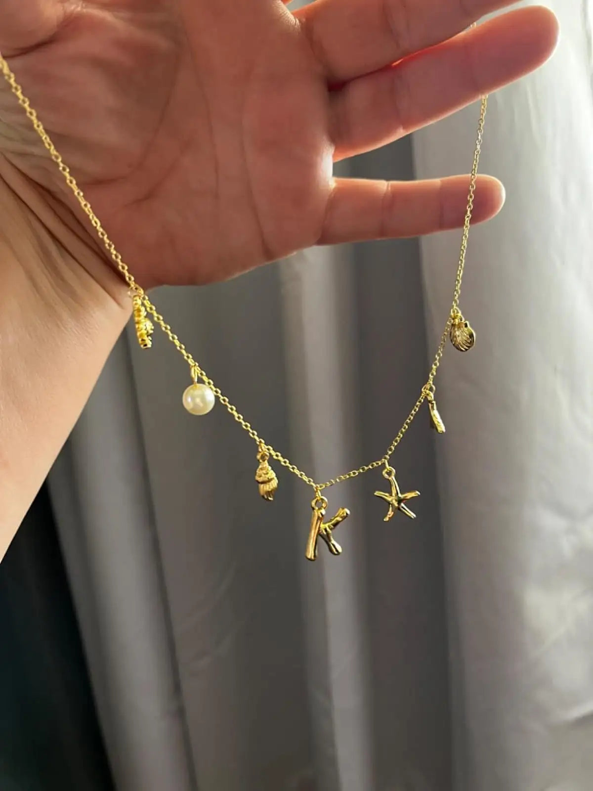 Beach Babe Name Charm Necklace