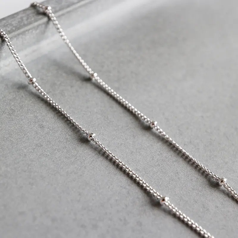 Silver Beads Anklet