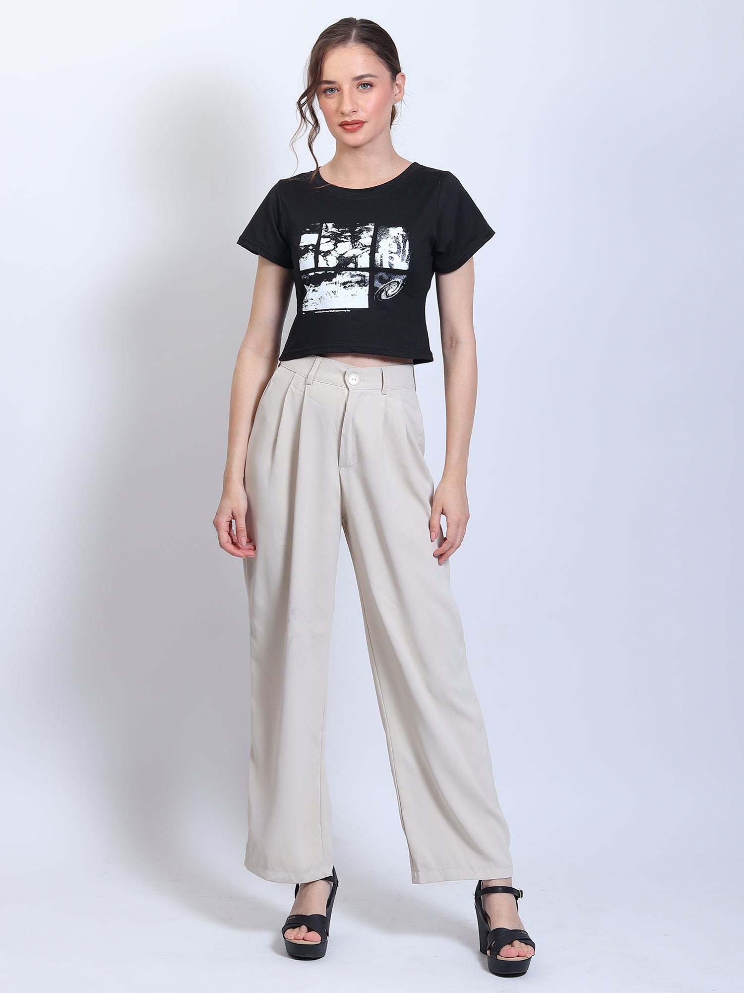 Apocalyptic Graphic Crop Top (Black)