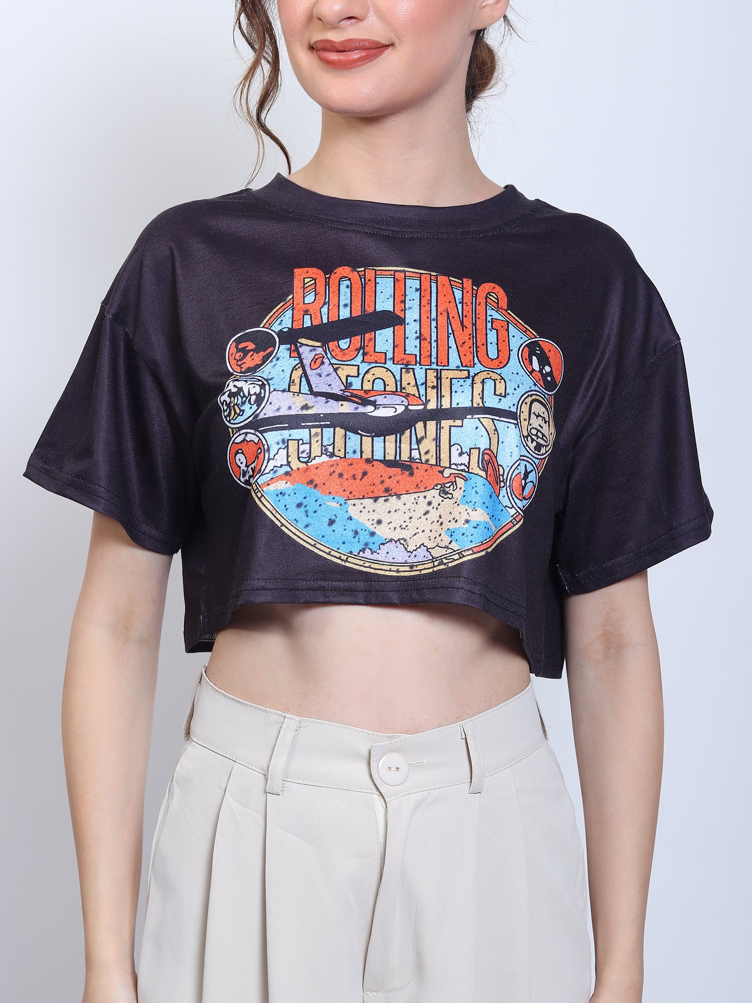 Rolling Stones Crop Top