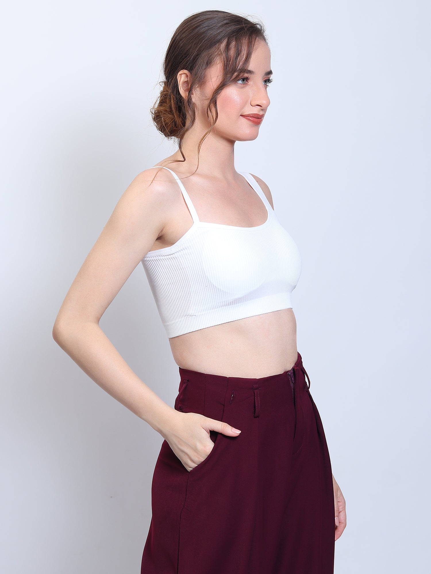 Cut Out Tank Top (White)