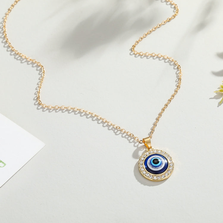 Studded Evil Eye Pendant - Fab Couture