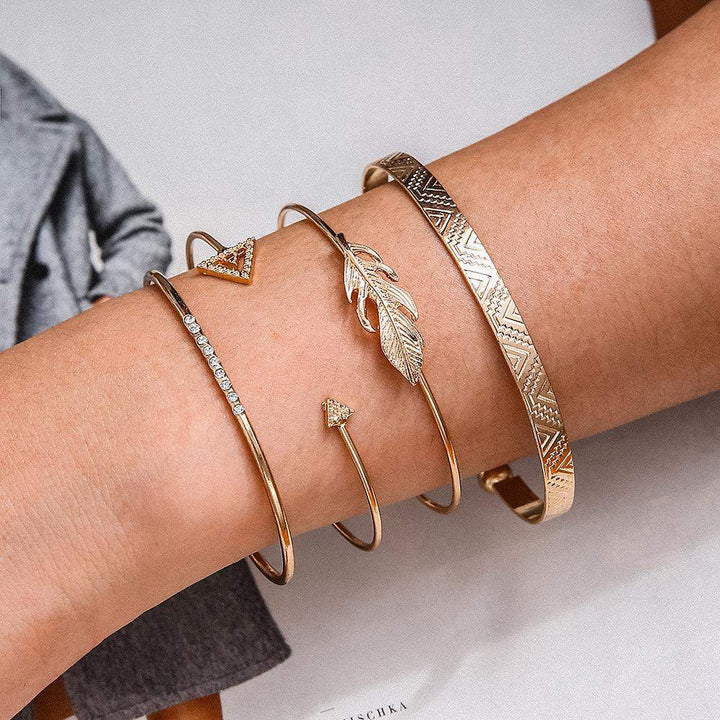 Boho Metallic Bracelet (Set of 4)