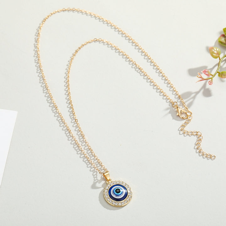 Studded Evil Eye Pendant - Fab Couture