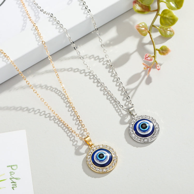 Studded Evil Eye Pendant - Fab Couture