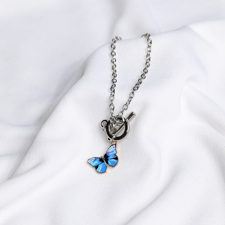 Enamel Blue Butterfly Bracelet - Fab Couture