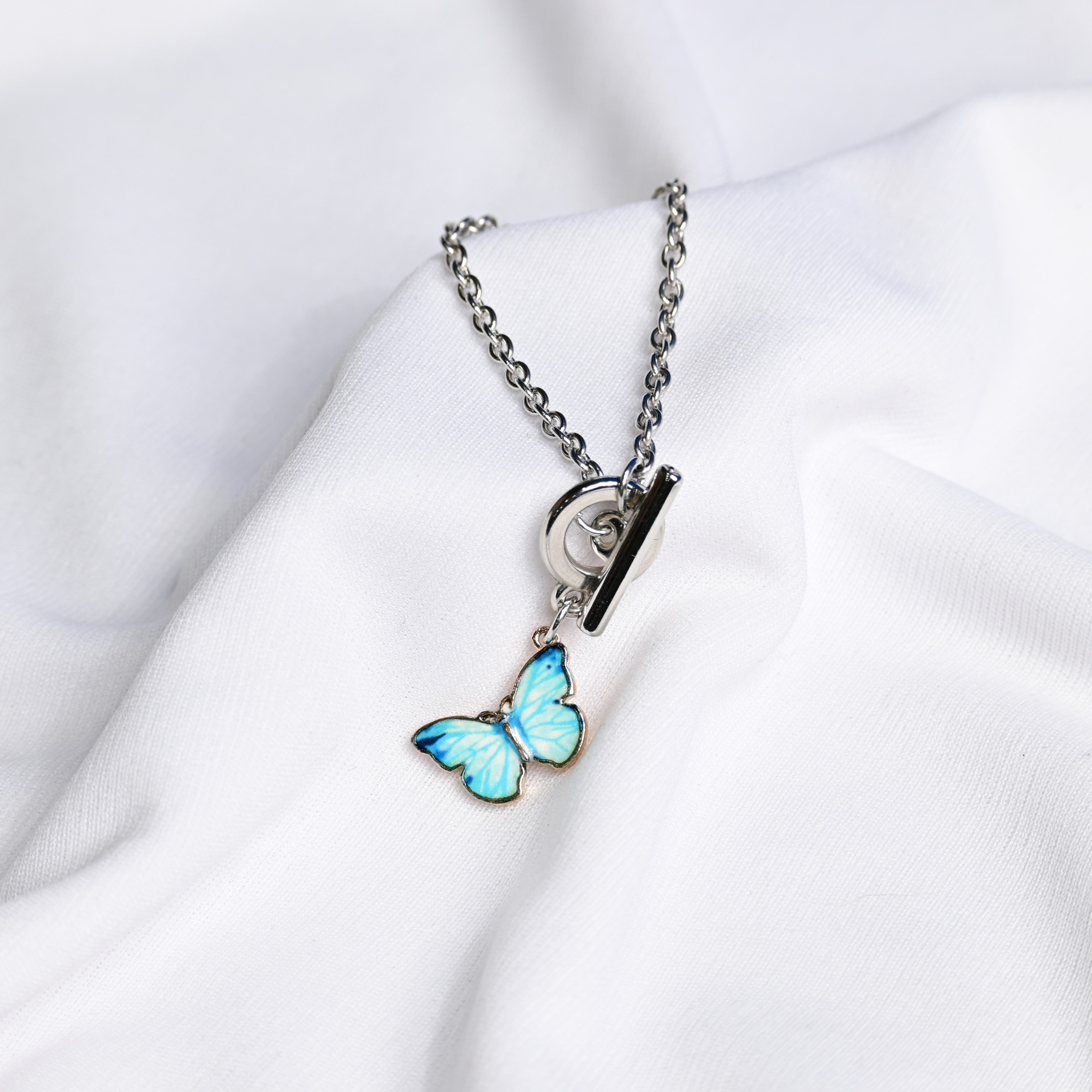 Sky Blue Butterfly Bracelet - Fab Couture