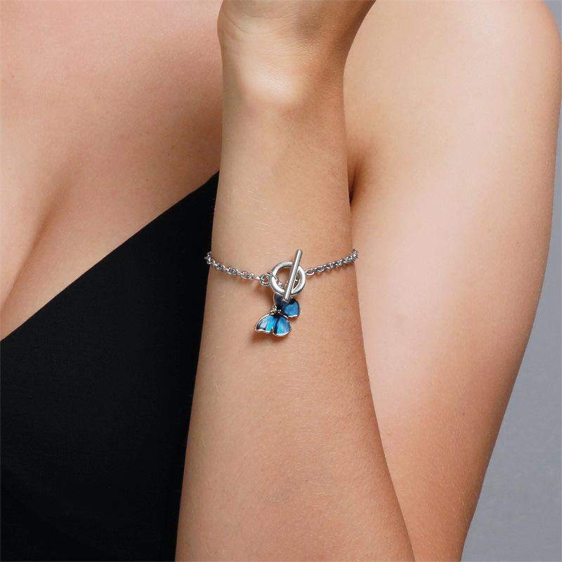 Enamel Blue Butterfly Bracelet