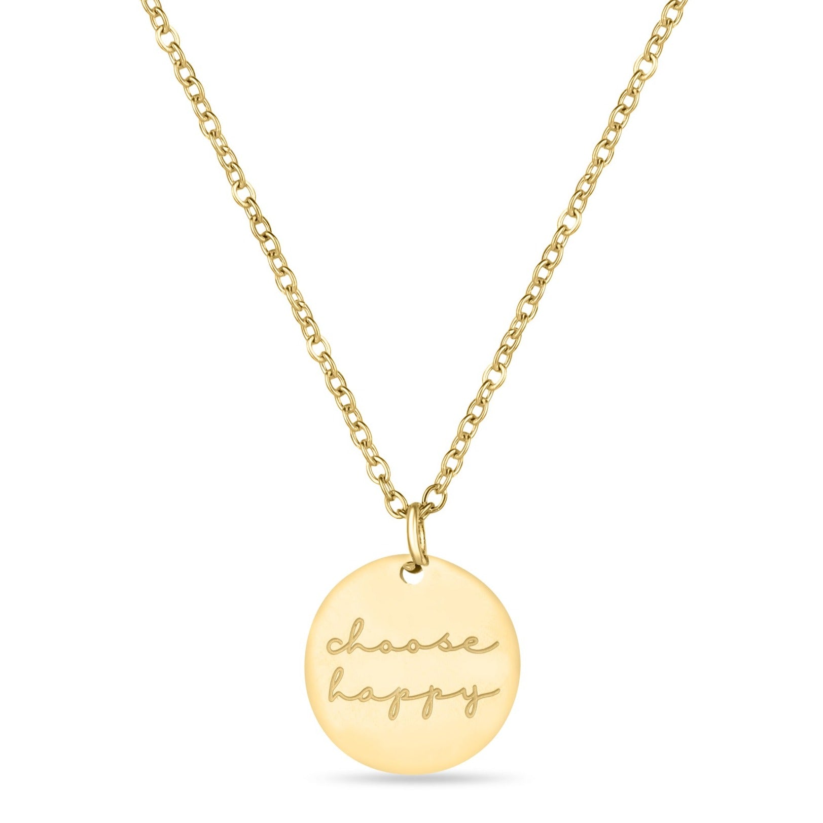 Choose Happy Pendant - Fab Couture