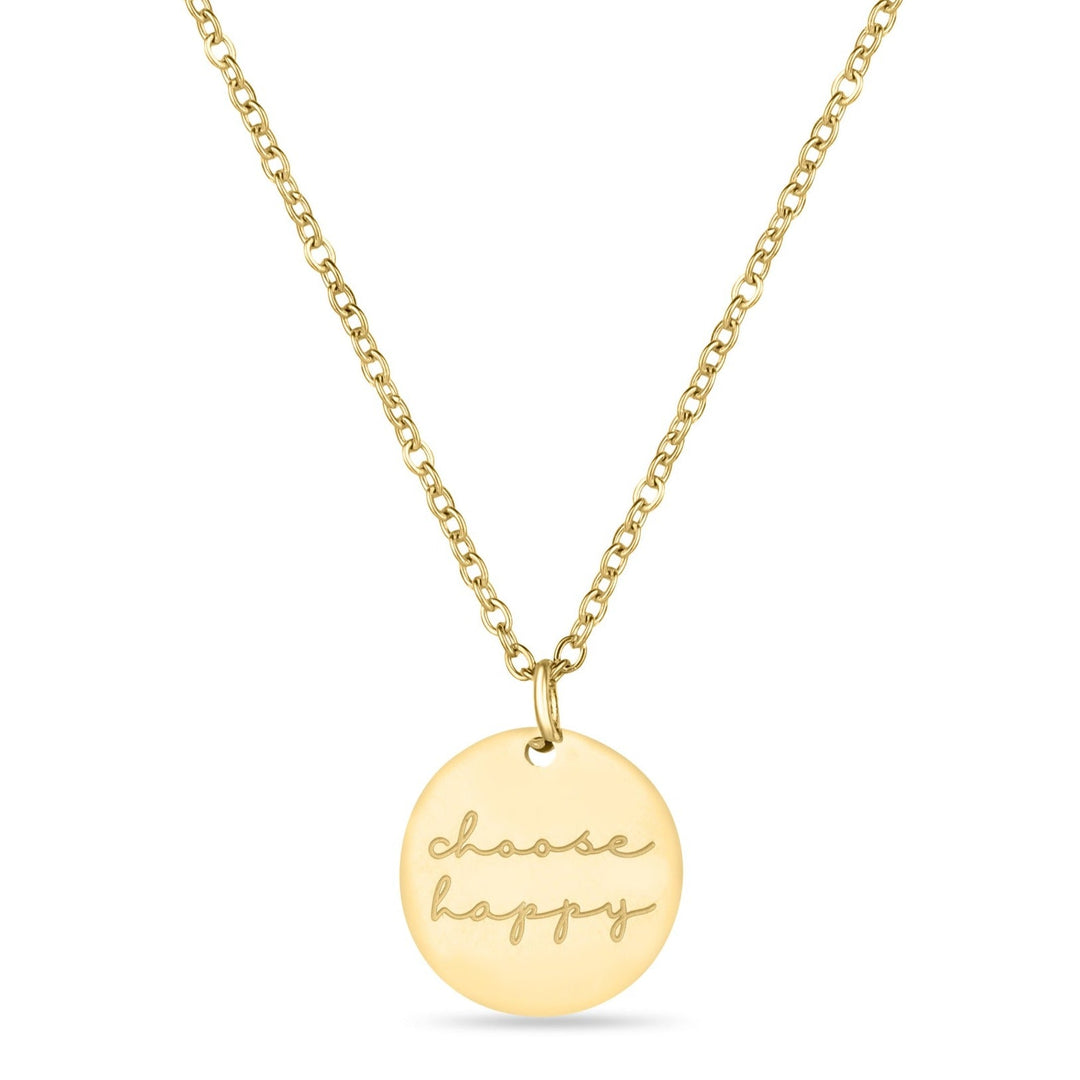 Choose Happy Pendant - Fab Couture