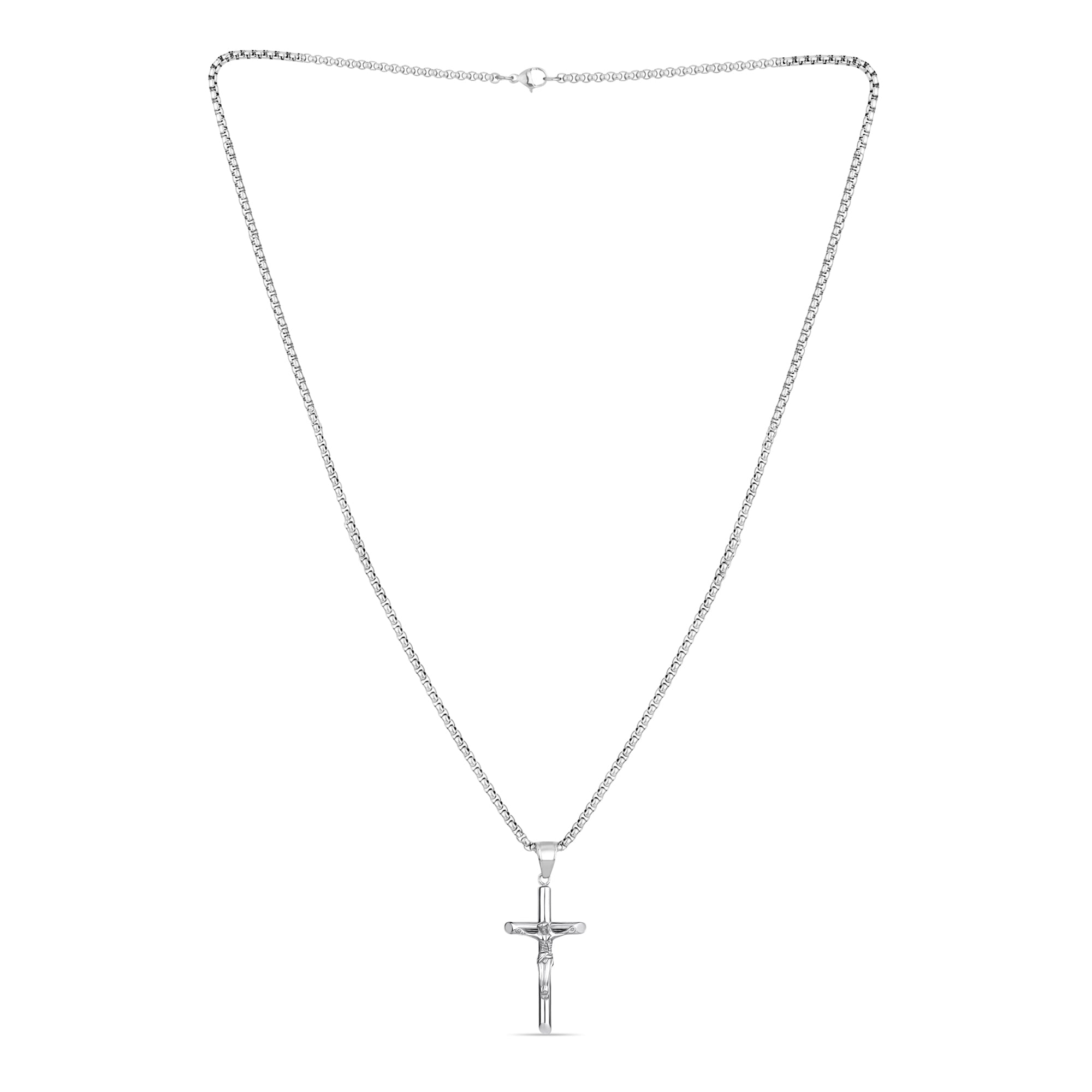 Crucifix Pendant (Silver) - Fab Couture