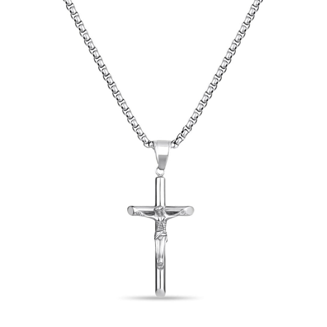 Crucifix Pendant (Silver) - Fab Couture
