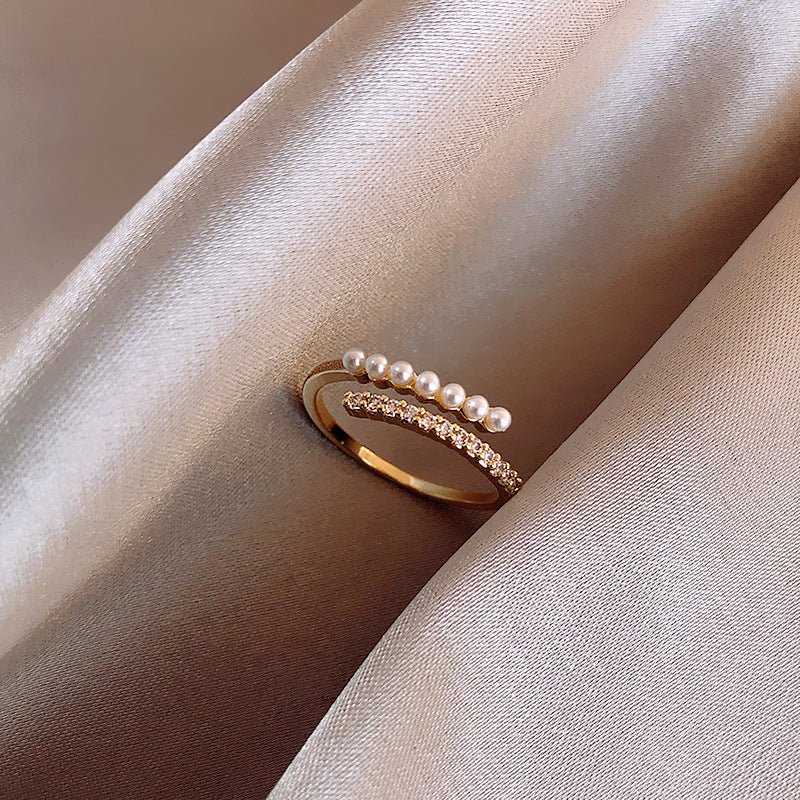 Diamond and Pearl Affair Ring - Fab Couture