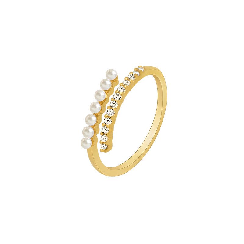 Diamond and Pearl Affair Ring - Fab Couture