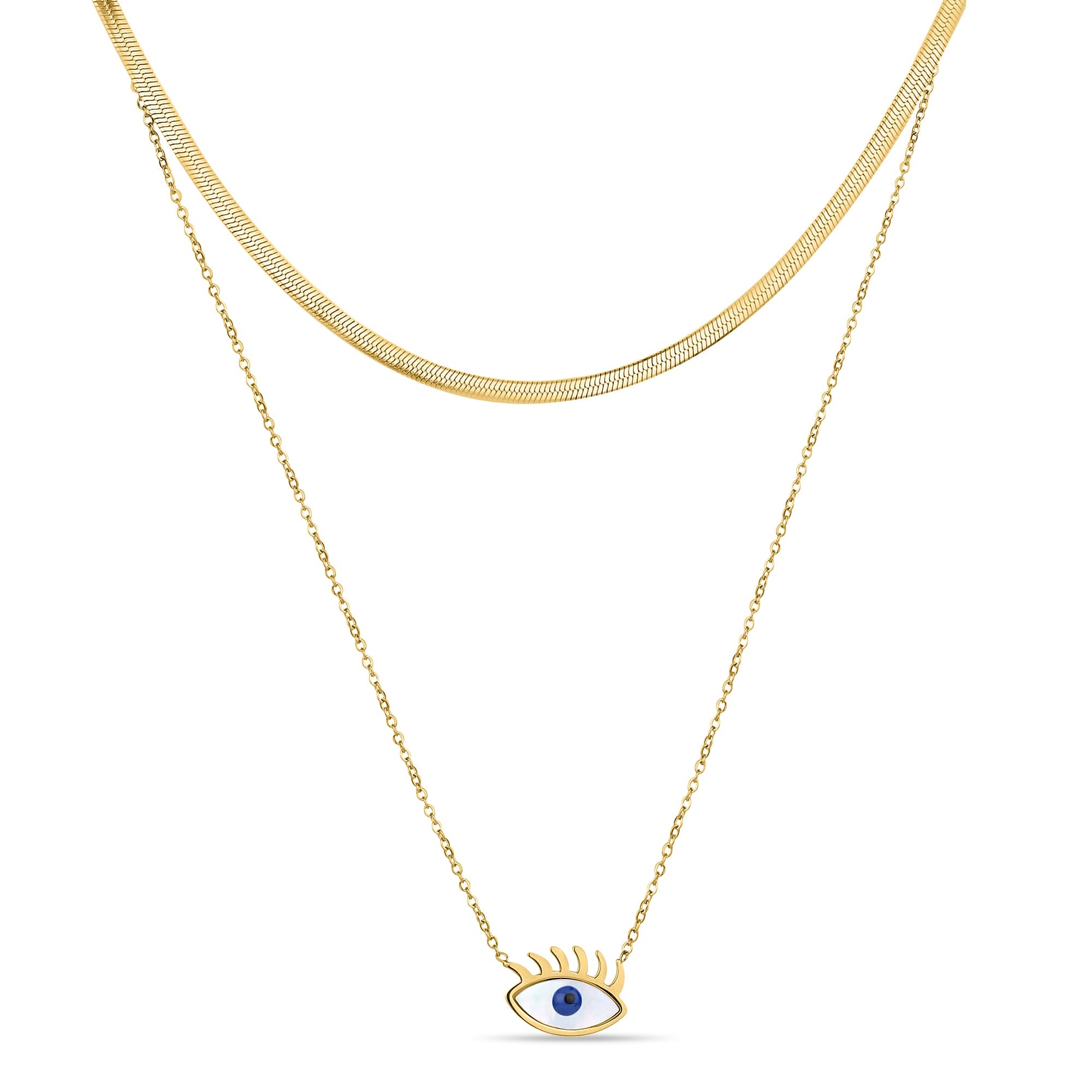 Evil Eye Link Necklace - Fab Couture