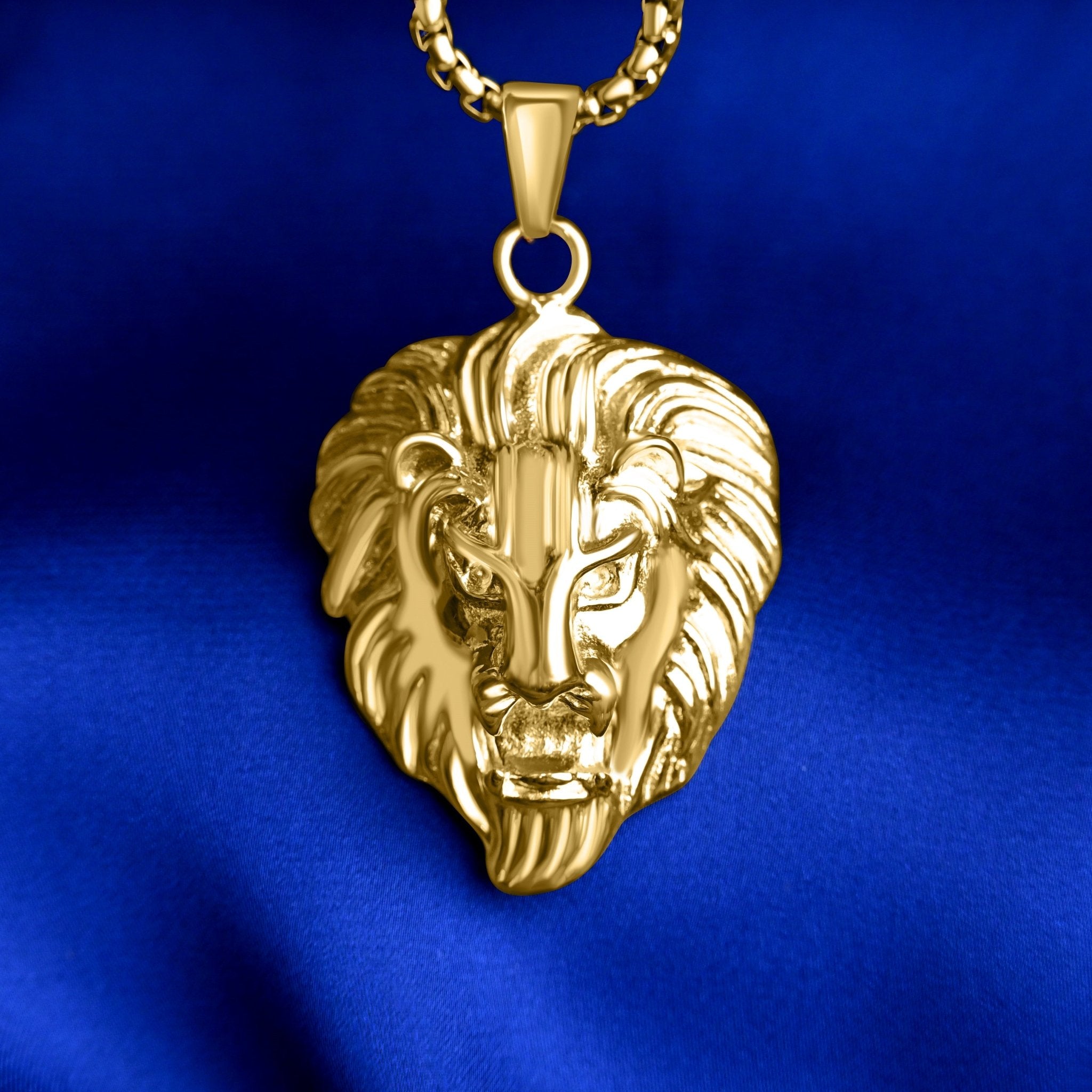 Lion Heart Pendant (Gold) - Fab Couture