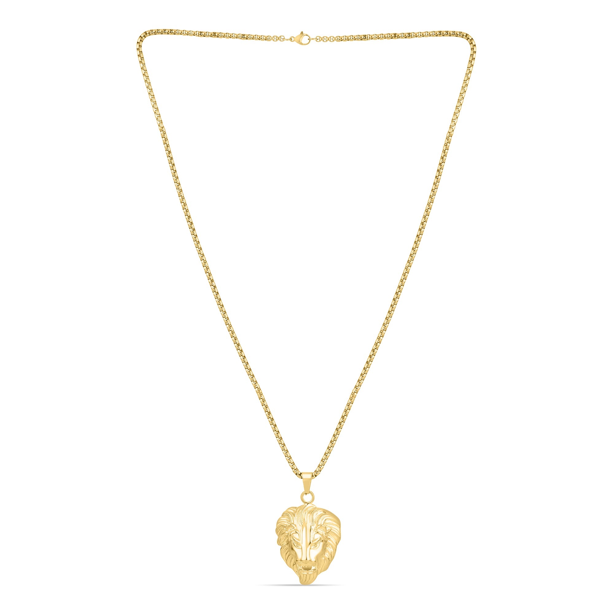 Lion Heart Pendant (Gold) - Fab Couture