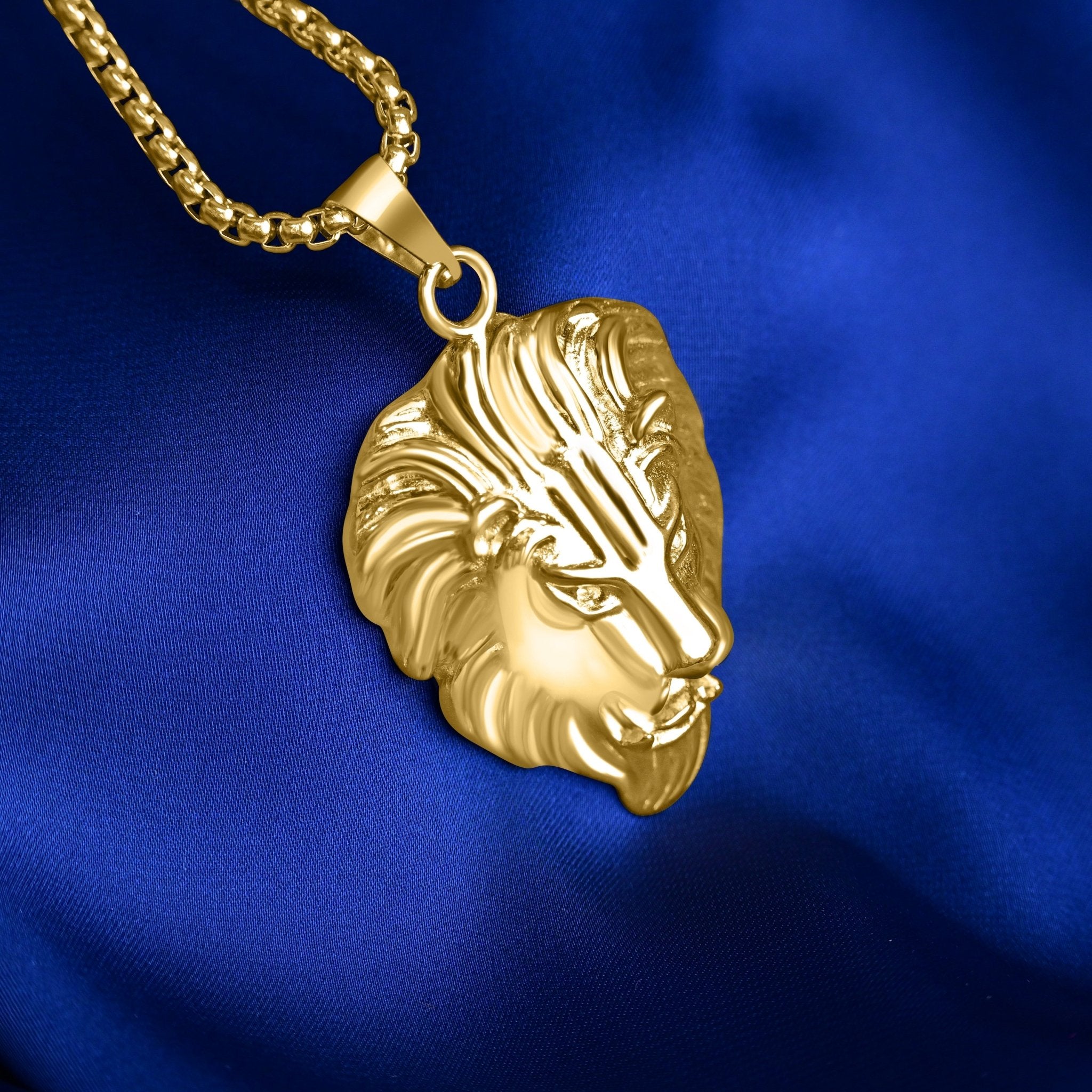 Lion Heart Pendant (Gold) - Fab Couture