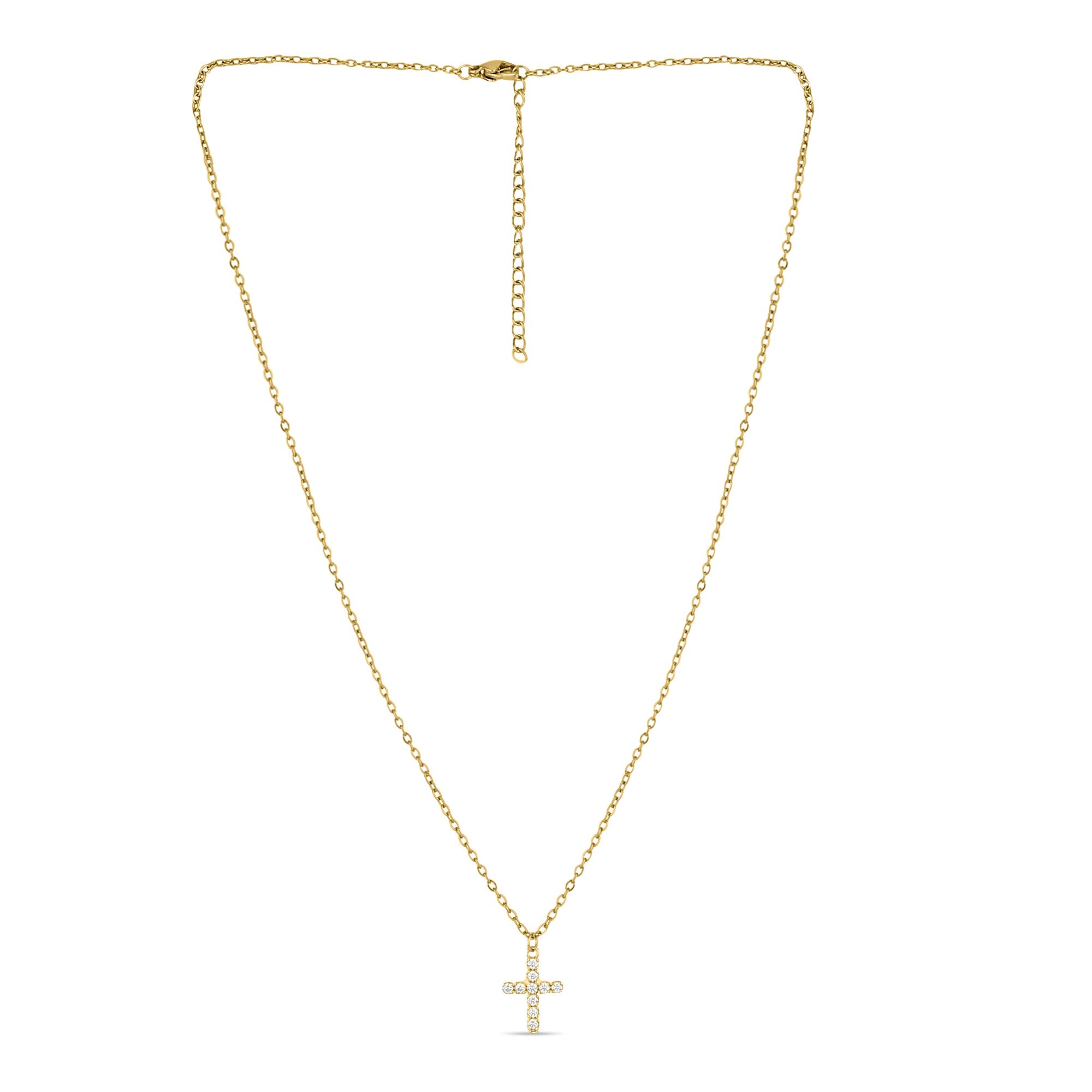 Minimal Cross Pendant - Fab Couture