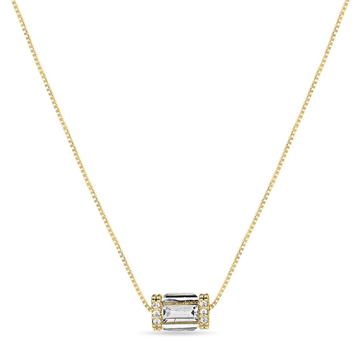 Minimal Crystal Necklace - Fab Couture